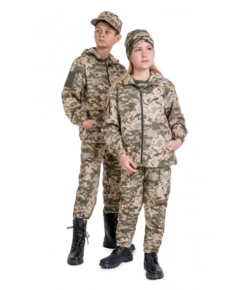 Children's costume ARMY KIDS for boys Forester camouflage Pixel 140-146