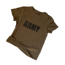 Children's T-shirt MILITARY for boys and girls ARMY khaki height 116 cm