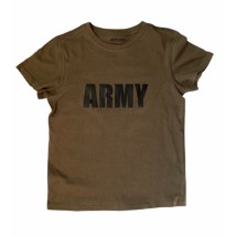 Children's T-shirt MILITARY for boys and girls ARMY khaki height 116 cm
