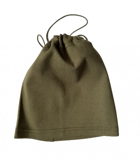 Buff hat-scarf camouflage color olive