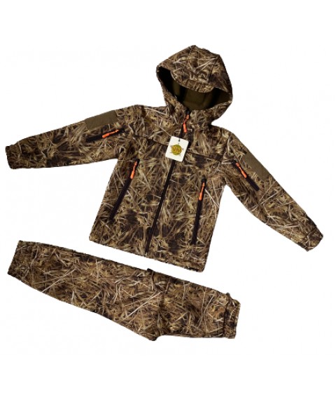 Children's suit ARMY KIDS Scout Soft-Shell warm camouflage Reed 128-134