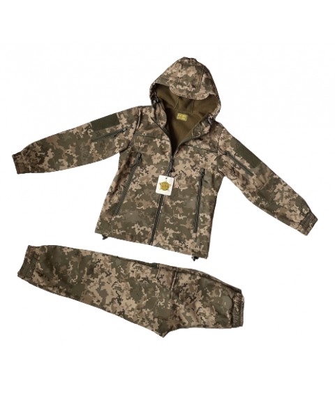 Костюм дитячий ARMY KIDS Скаут Soft-Shell теплий камуфляж Піксель