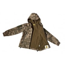 Костюм детский ARMY KIDS Скаут Soft-Shell теплый камуфляж Пиксель 164-170 см