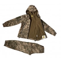 Костюм детский ARMY KIDS Скаут Soft-Shell теплый камуфляж Пиксель 164-170 см