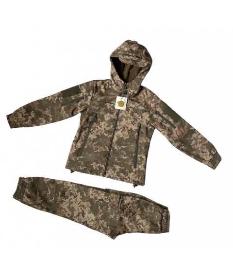 Children's suit ARMY KIDS Scout Soft-Shell warm camouflage Pixel 164-170 cm