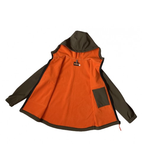 Куртка дитяча Soft-Shell флісова колір Олива