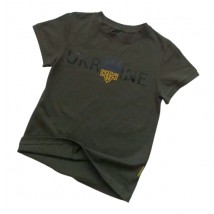 T-shirt UKRAINE children's color olive 128