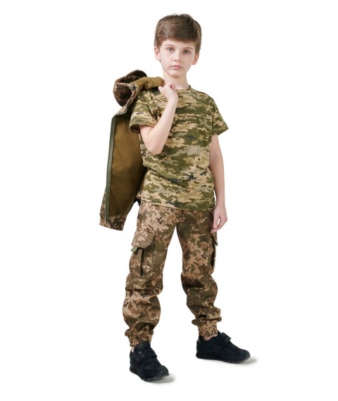 Children's camouflage T-shirt Pixel height 164 cm