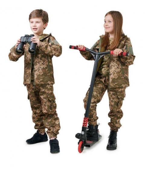 Children's suit ARMY KIDS Scout Soft-Shell warm camouflage Pixel 140-146