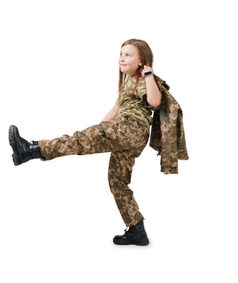 Костюм дитячий ARMY KIDS Скаут Soft-Shell теплий камуфляж Піксель