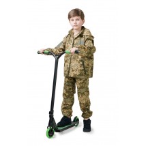 Children's costume ARMY KIDS PILOT for boys with hood, camouflage pixel 128-134