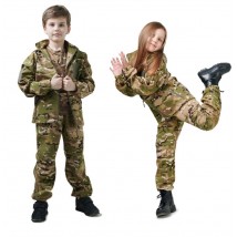 Children's camouflage suit ARMY KIDS PILOT for boys with camouflage hood MULTIKAM 128-134