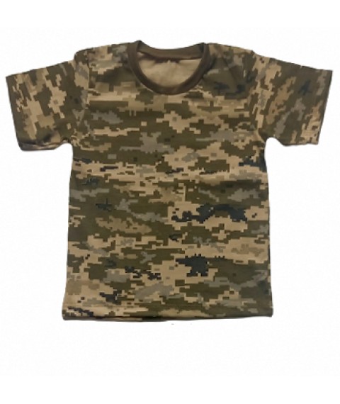 Children's set T-shirt and shorts with pockets camouflage Pixel 116 cm