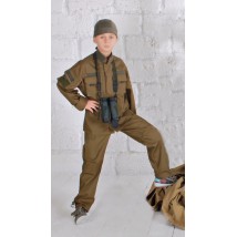 Children's costume for boys Cyborg color Khaki height 152-158 cm