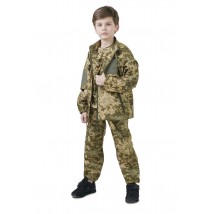 Костюм камуфляжный детский ARMY KIDS ПИЛОТ для мальчиков с капюшоном камуфляж пиксель