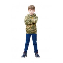Children's fleece hoodie ARMY KIDS camouflage Pixel