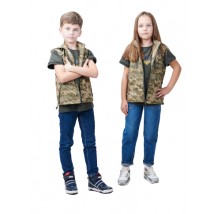 Жилет детский ARMY KIDS Скаут камуфляж Пиксель на подкладке