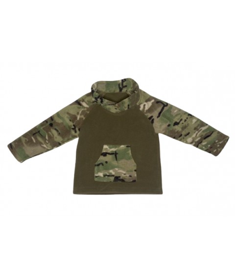 Children's fleece camouflage sweatshirt jacket 116-122 cm