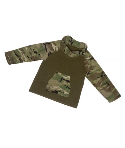 Children's fleece camouflage sweatshirt jacket 116-122 cm