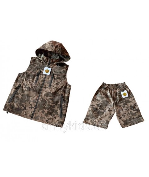 Suit children's vest and shorts ARMY KIDS Scout camouflage Pixel