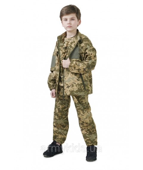 Костюм камуфляжный детский ARMY KIDS ПИЛОТ для мальчиков с капюшоном камуфляж пиксель 164-170 см