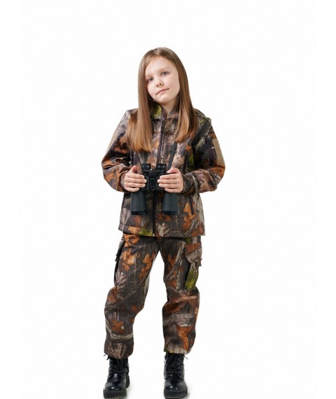 Костюм дитячий ARMY KIDS Скаут Soft-Shell теплий камуфляж Дубок 164-170 см