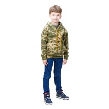 Children's fleece hoodie ARMY KIDS camouflage Pixel 116-122