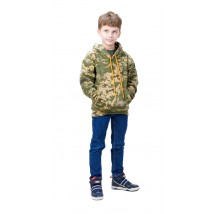 Худи детская флисовая ARMY KIDS камуфляж Пиксель 152-158