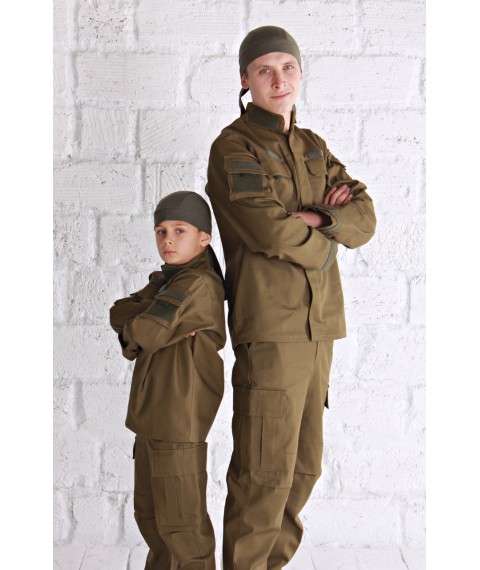 Children's costume for boys Cyborg color Khaki height 152-158 cm