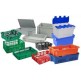 Plastic containers and packaging materials