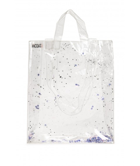 Shopper bag with glitter