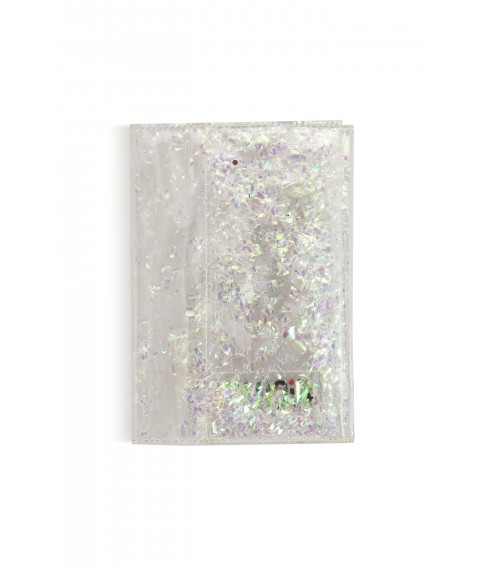 Passport Cover with nacreous fragments