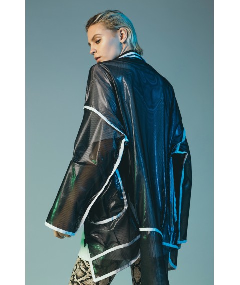 Jacket of raincoat fabric (black)
