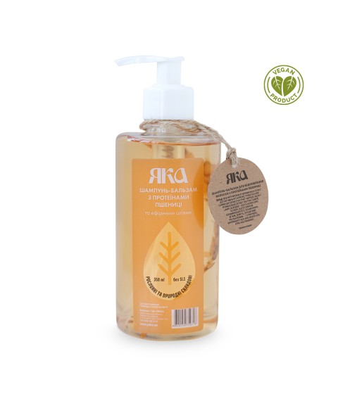 Shampoo - Balsam zur Haarwiederherstellung "Mit Weizen" (350 ml.) TM "WAS"