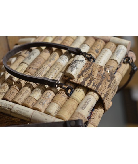 Handmade wine cork and cork leather bag