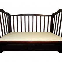 Linen mattress for a crib (cotton fabric) 70x140x7 cm, cream