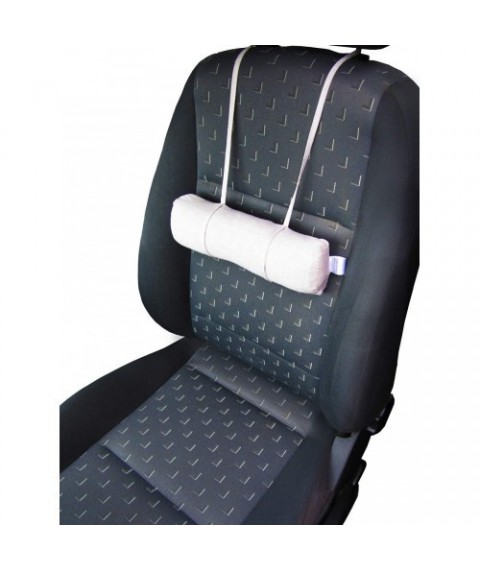 Валик на автомобильные сидения размер 5х30 см., серый