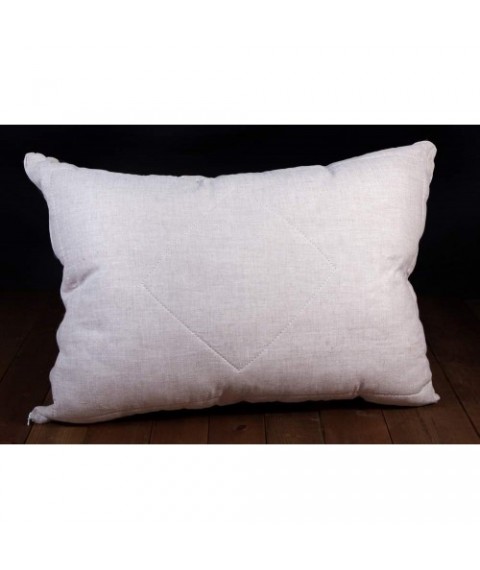 Pillow (linen / shavings) size 40x60 cm, gray