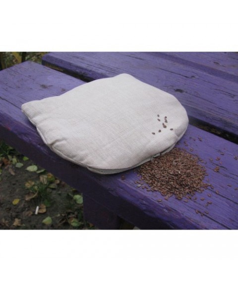 Warmer pillow with linen changes, 20x20 cm, gray