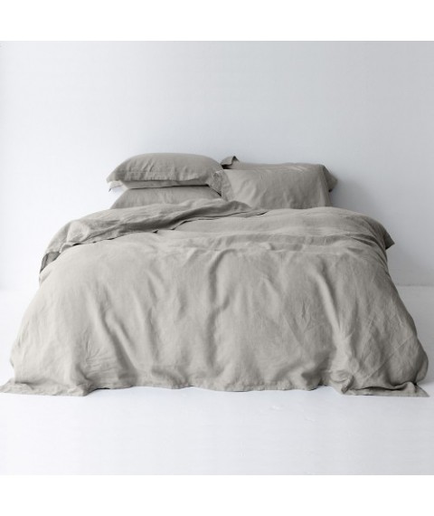 Half linen duvet cover 145x215 cm, gray