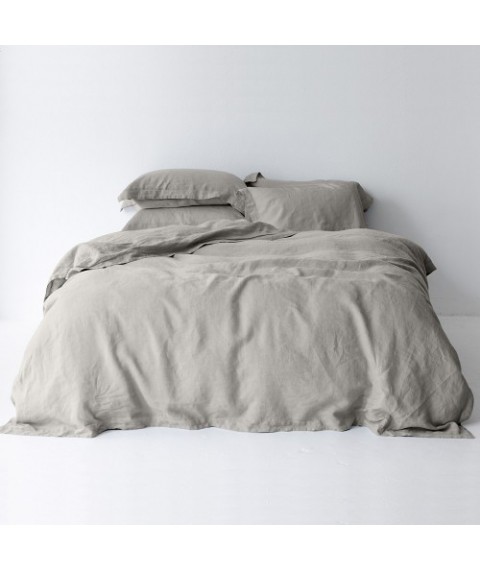 Half-linen duvet cover 110x140 cm, gray