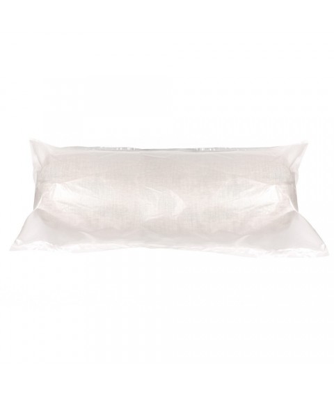 Льняная подушка-валик размер 15х50 см., Серая