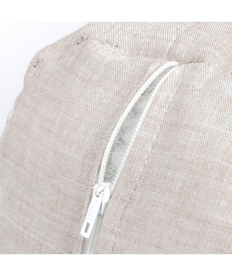 Linen bolster pillow 15x50 cm, Gray