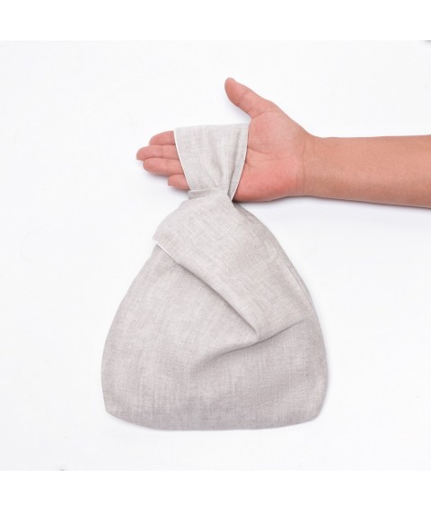Linen wrist bag 23x33, Gray
