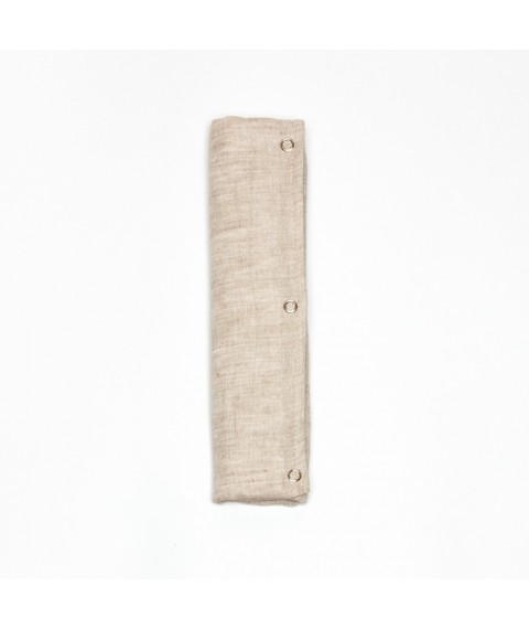 Linen seat belt cover 6.5x25 cm, Gray