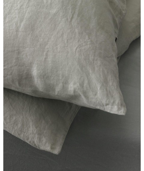 Pillowcase 35x80 cm, (half linen) gray