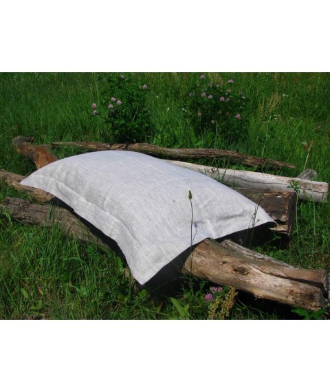 Linen pillowcase "Oxford" 50x70 cm, Gray