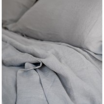 Комплект льняного постельного белья 145х215, серый