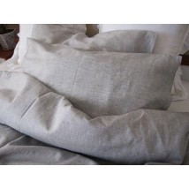 Комплект льняного постельного белья 110х140, серый