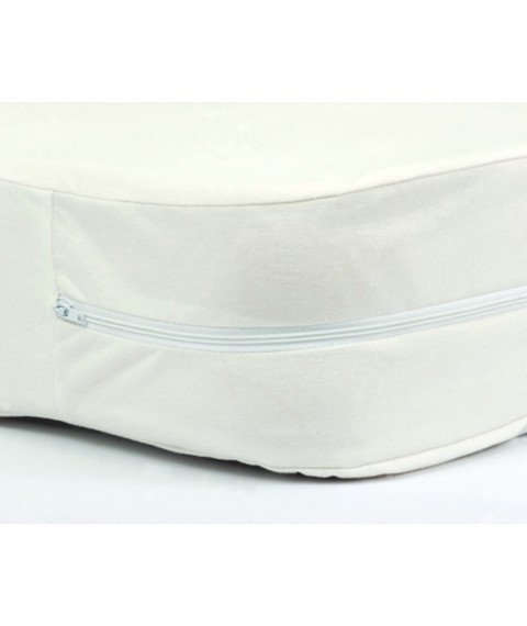 Cotton cover for children's mattress, 60x120x20 cm, cream